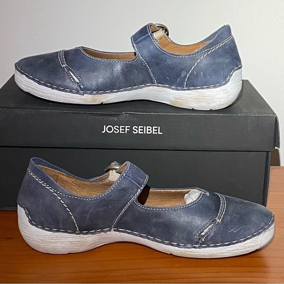 Josef Seibel Fergey 80 ocean (blue) Maryjane premium leather size 37 / 6 - Picture 6 of 8